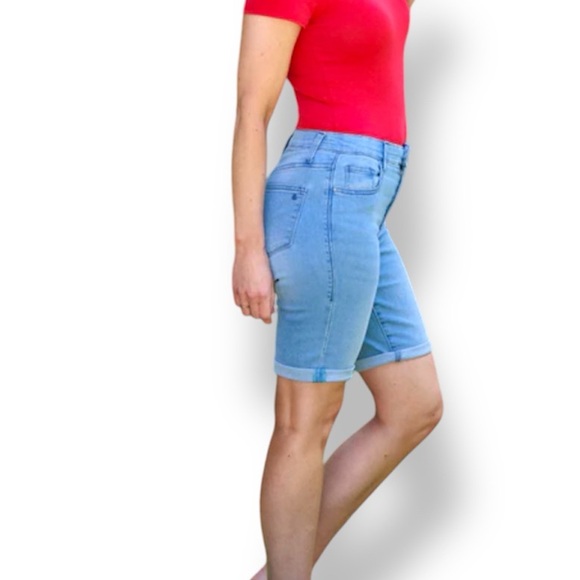 NWT - LuLaRoe Bermuda Denim Shorts - Picture 4 of 6